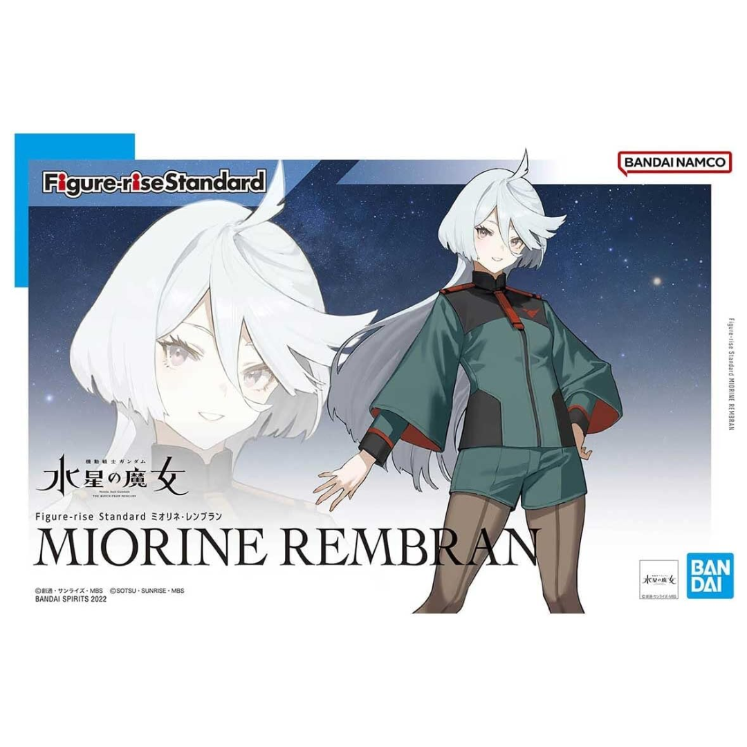 Bandai Figure-Rise Miorine Rembran model kit box art, The Witch from Mercury