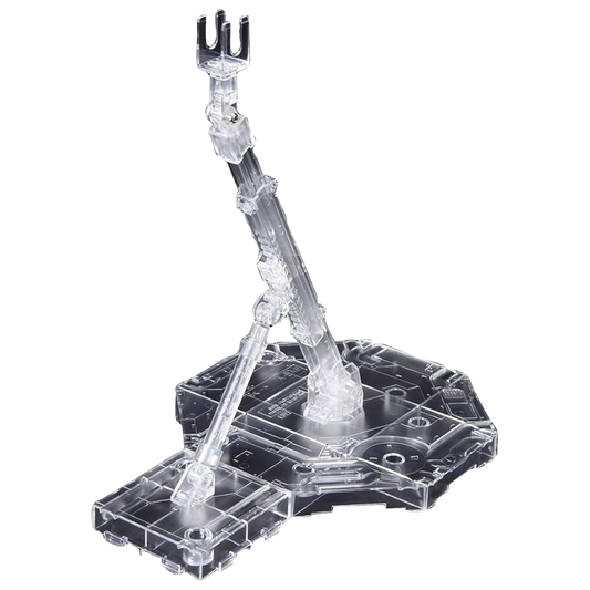 Bandai Action Base 1 1/100 Clear display stand for Gunpla, adjustable arm and clear octagon base