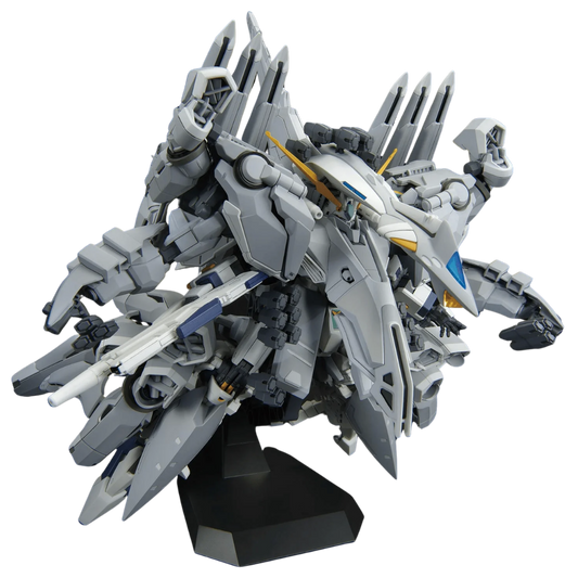 Bandai HG Alyzeus Model Kit fully armoured and posed on display stand