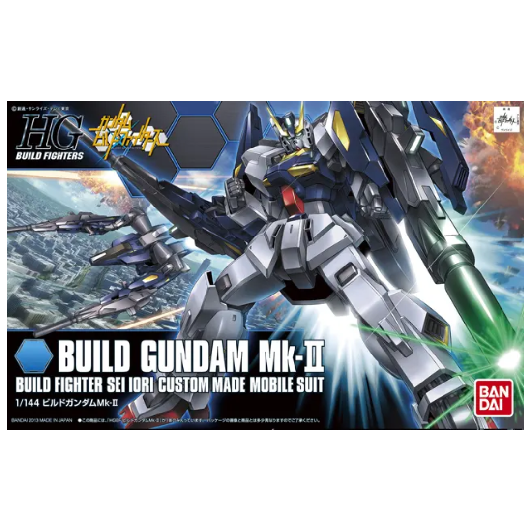 Bandai HG 1/144 Build Gundam Mk-II model kit box art, Gundam Build Fighters