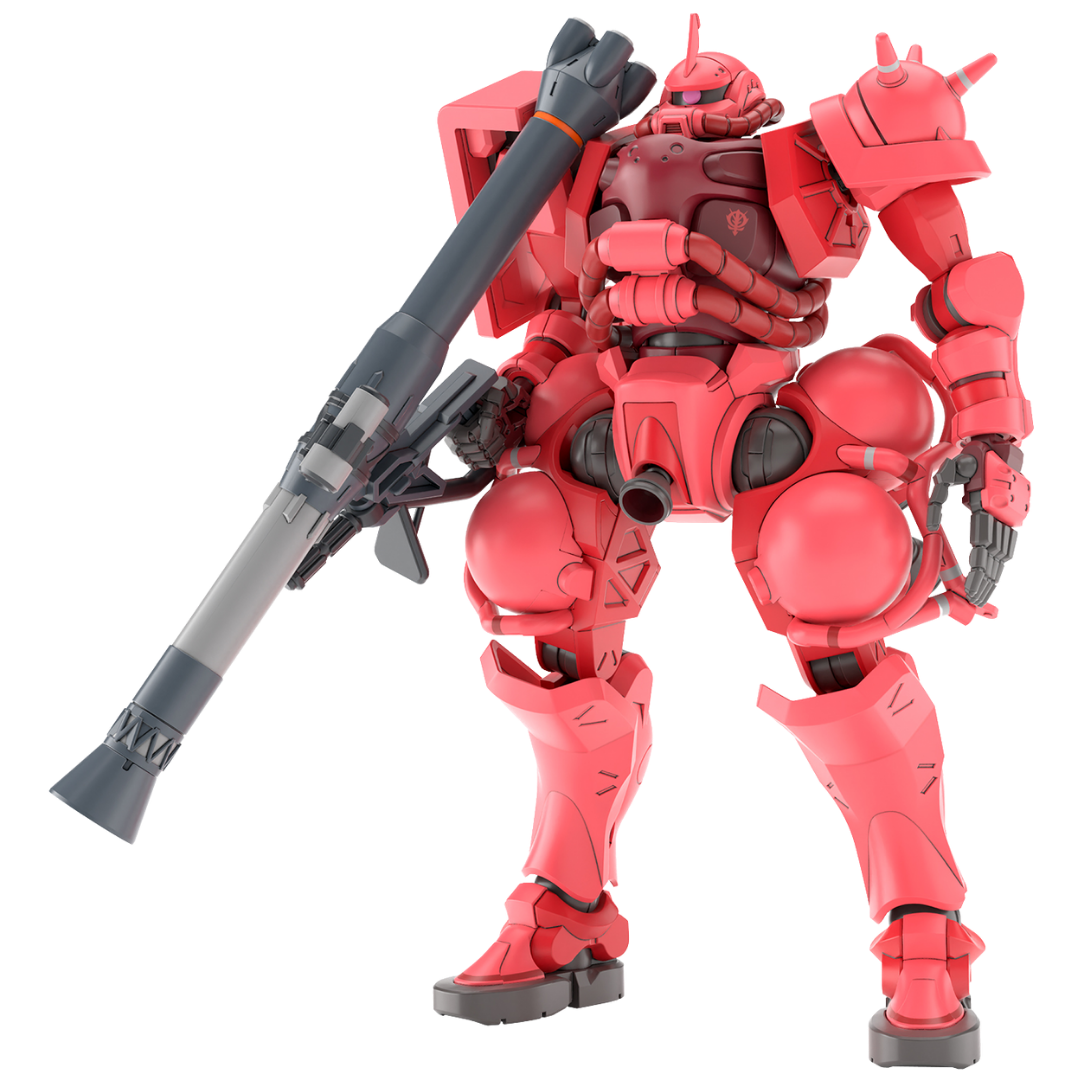 Bandai HG Char’s Zaku (GQ) model kit from Mobile Suit Gundam GQuuuuuuX built figure