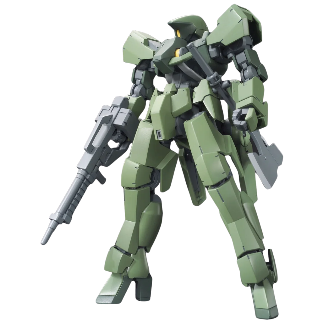 Bandai HG Graze Standard Commander Type 1/144 scale model kit front view standing with rifle and axe
