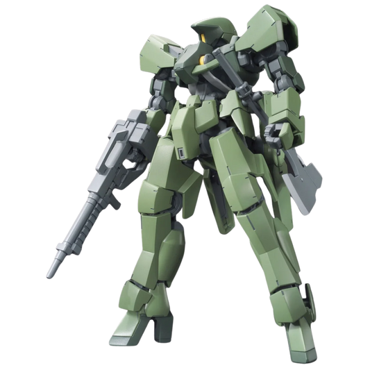 Bandai HG Graze Standard Commander Type 1/144 scale model kit front view standing with rifle and axe