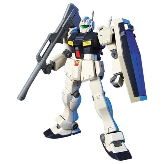 Bandai HG 1/144 RGM-79C GM Type C built kit, three-quarter pose with shield, Gundam 0083