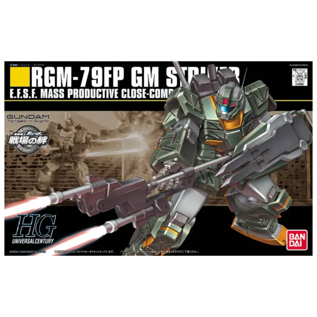 Bandai HG 1/144 RGM-79FP GM Striker model kit box art, Mobile Suit Gundam