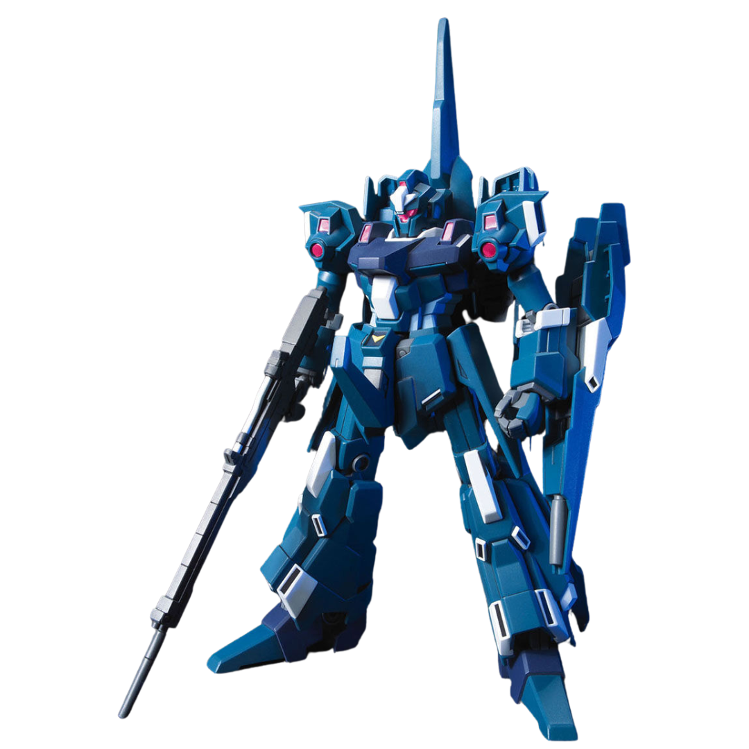 Bandai HGUC 1/144 RGZ-95 ReZEL built kit, three-quarter pose, Gundam UC