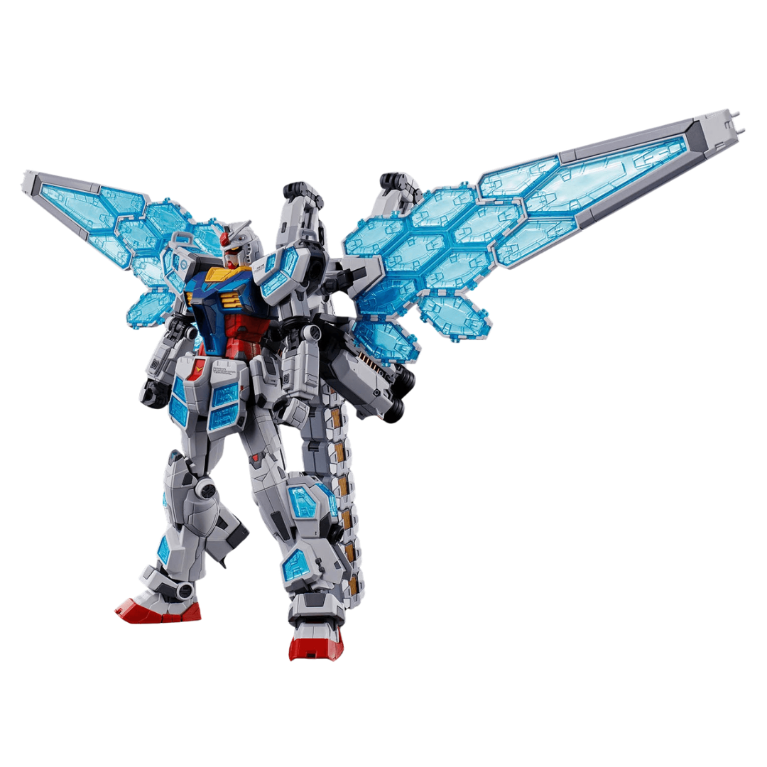 Bandai HG RX-78F00/E Gundam Chemical Recycle Ver. with EX-001 G.L.R.S.S. Feather Unit. 