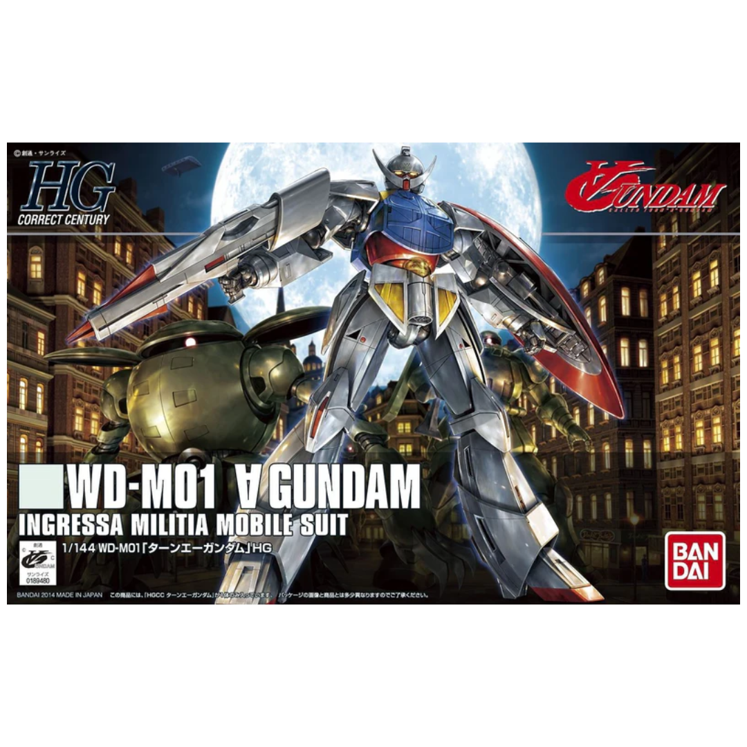 Bandai HG WD-M01 ∀ Gundam Turn A model kit box art front view