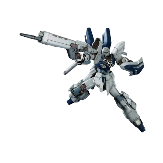 MG Sinanju Stein Narrative Ver. Gunpla model kit from Gundam NT with high detail, advanced articulation, and heavy weapon loadout.