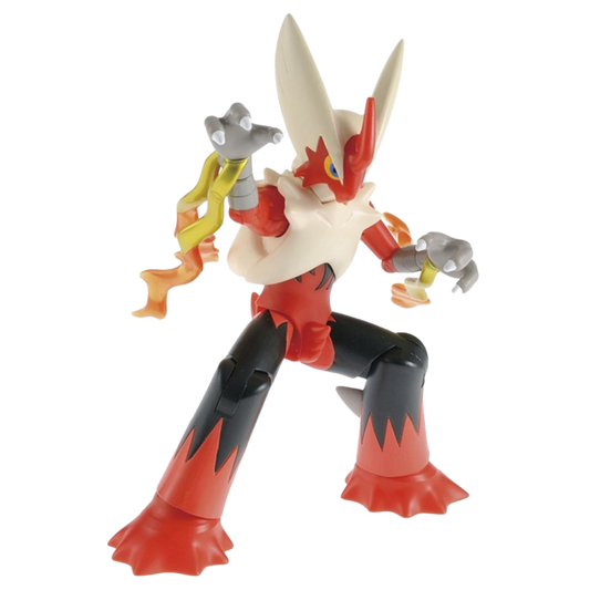 Completed Bandai Pokepla Mega Blaziken posed