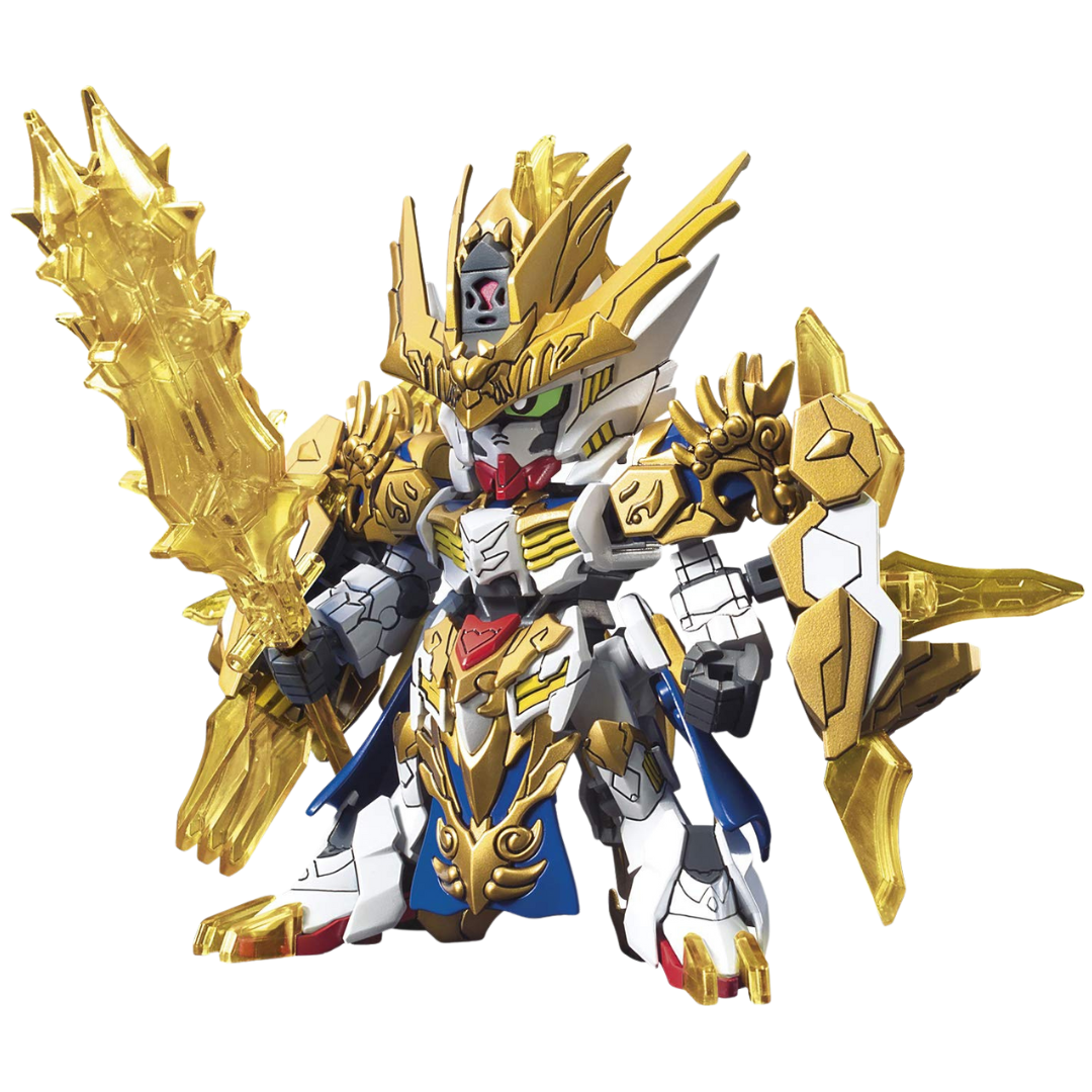 SD Ma Chao Gundam Barbatos model kit with detailed armour and weapons displayed