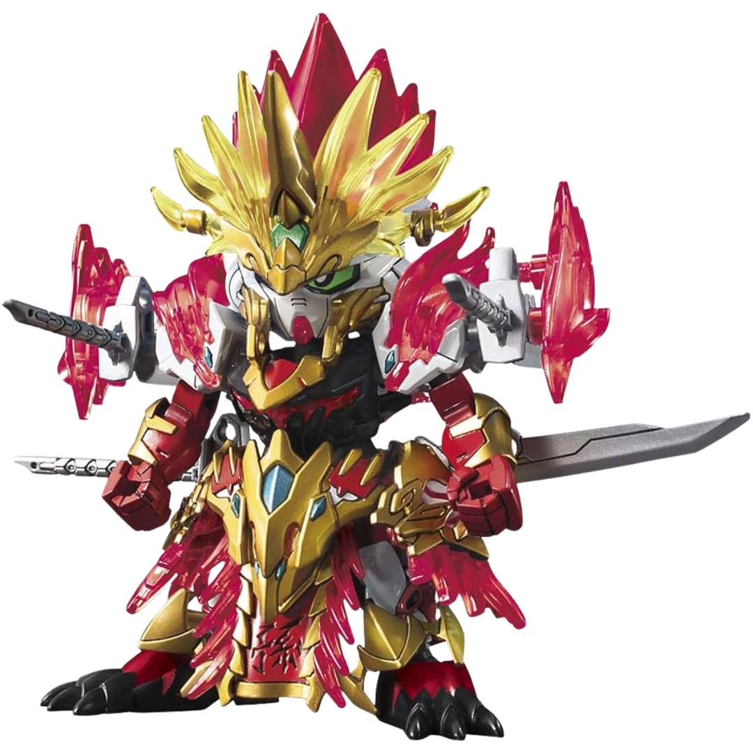 SD Sun Quan Gundam Astray model kit with detailed armour and weapons displayed