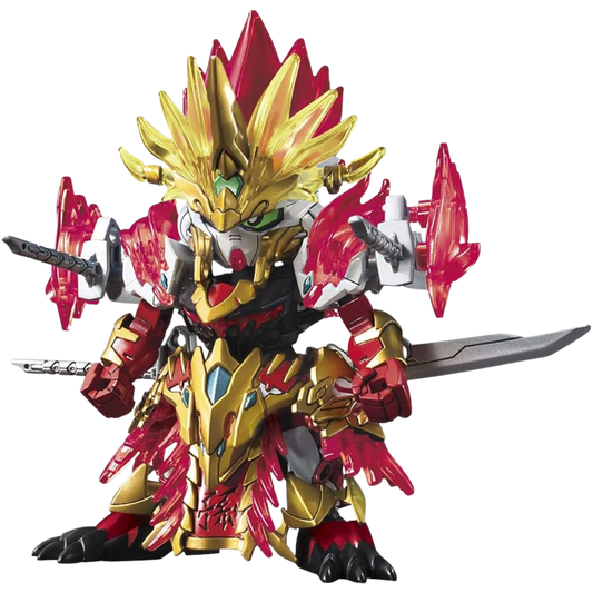 SD Sun Quan Gundam Astray model kit with detailed armour and weapons displayed
