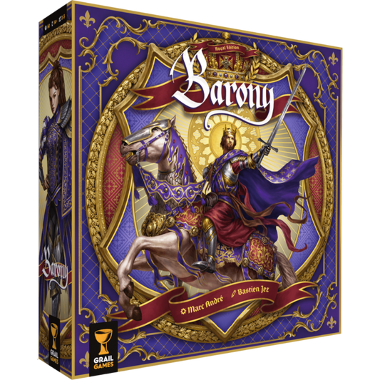 Barony Royal Edition board game with Sorcery expansion and asymmetric player powers

