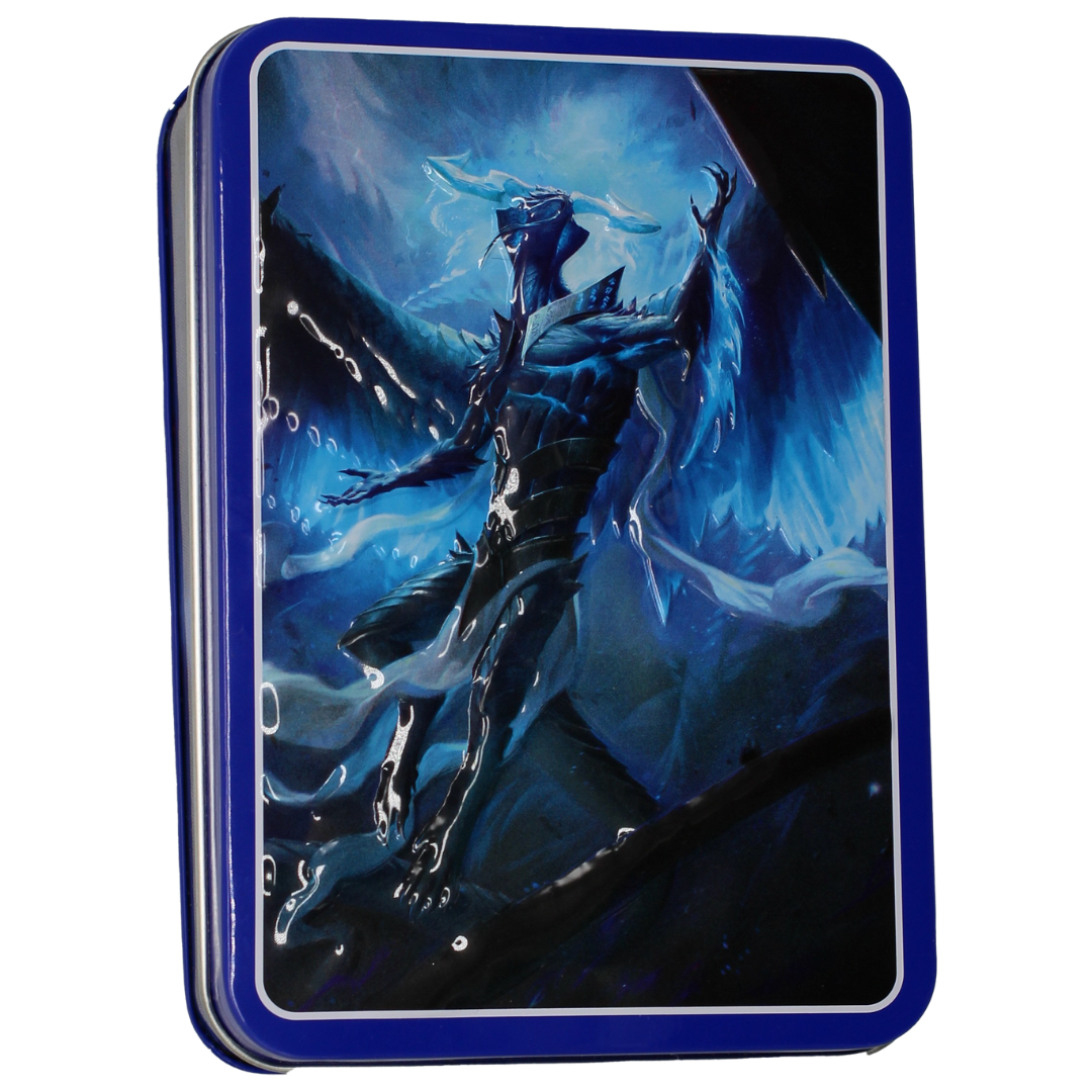 Beadle & Grimm’s Dragonstorm set with a 3D metal life counter, Tarkir Clan-themed dice, aluminum tokens, and dragon scale metal counters.