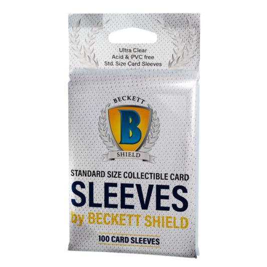 Beckett Shield standard size card sleeves pack of 100 for trading cards and collectibles