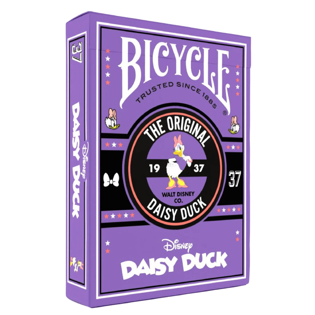 Bicycle Playing Cards with custom Disney Daisy Duck designs, premium deck for collectors, fans, and card game enthusiasts