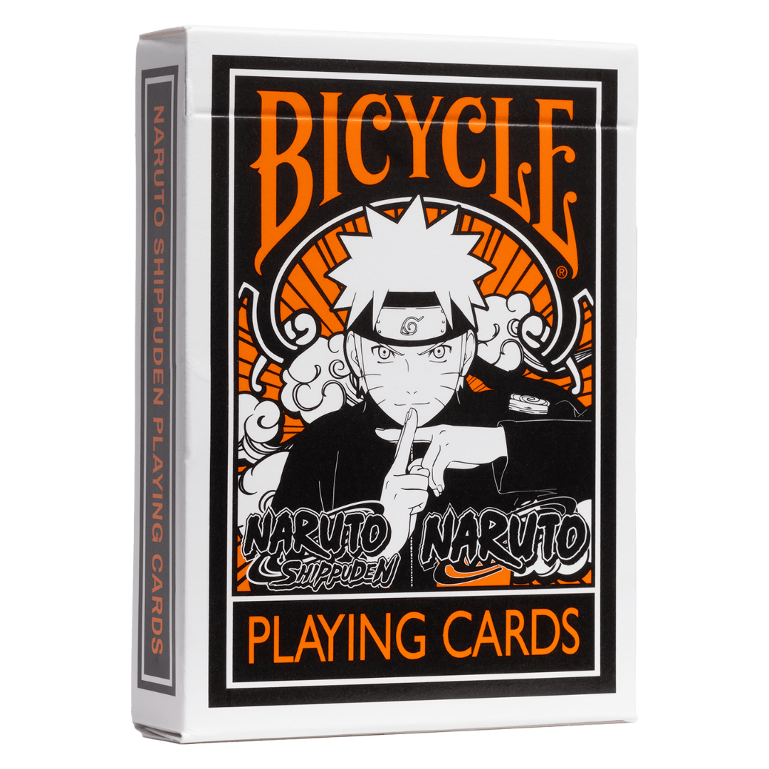 Bicycle Playing Cards Naruto anime-themed deck with Hidden Leaf Village designs, premium air-cushion finish, and collectible artwork.