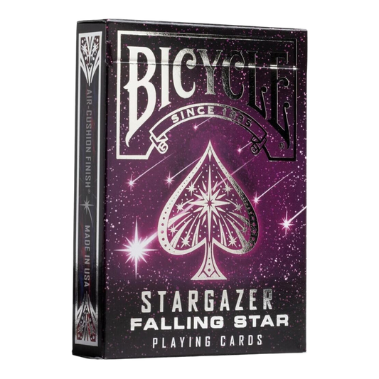 Bicycle Stargazer Falling Star Playing Cards with celestial-themed artwork, falling star design, and Air-Cushion Finish for smooth handling and durability.