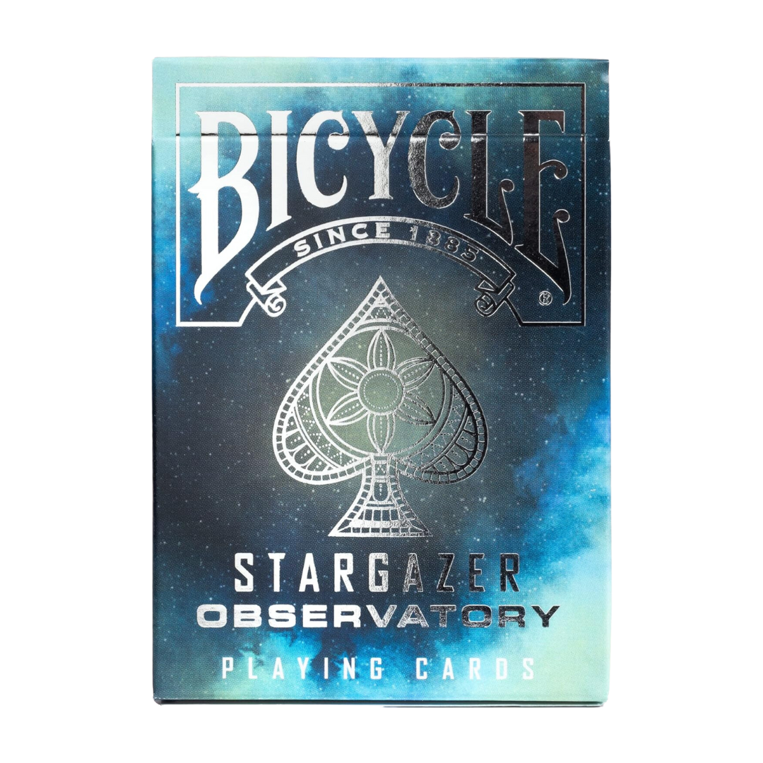 Bicycle Stargazer Observatory Playing Cards with celestial-themed design, premium Air-Cushion Finish, and smooth handling for collectors and players.