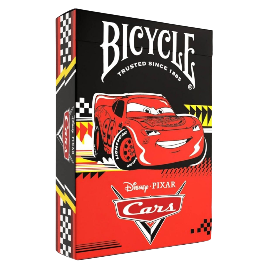 Bicycle Disney Cars playing cards with Lightning McQueen themed tuck case