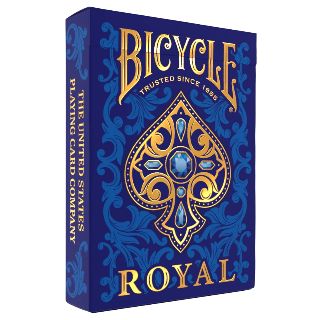 Bicycle Royal Playing Cards purple jewel-themed poker deck with gold foil tuck case