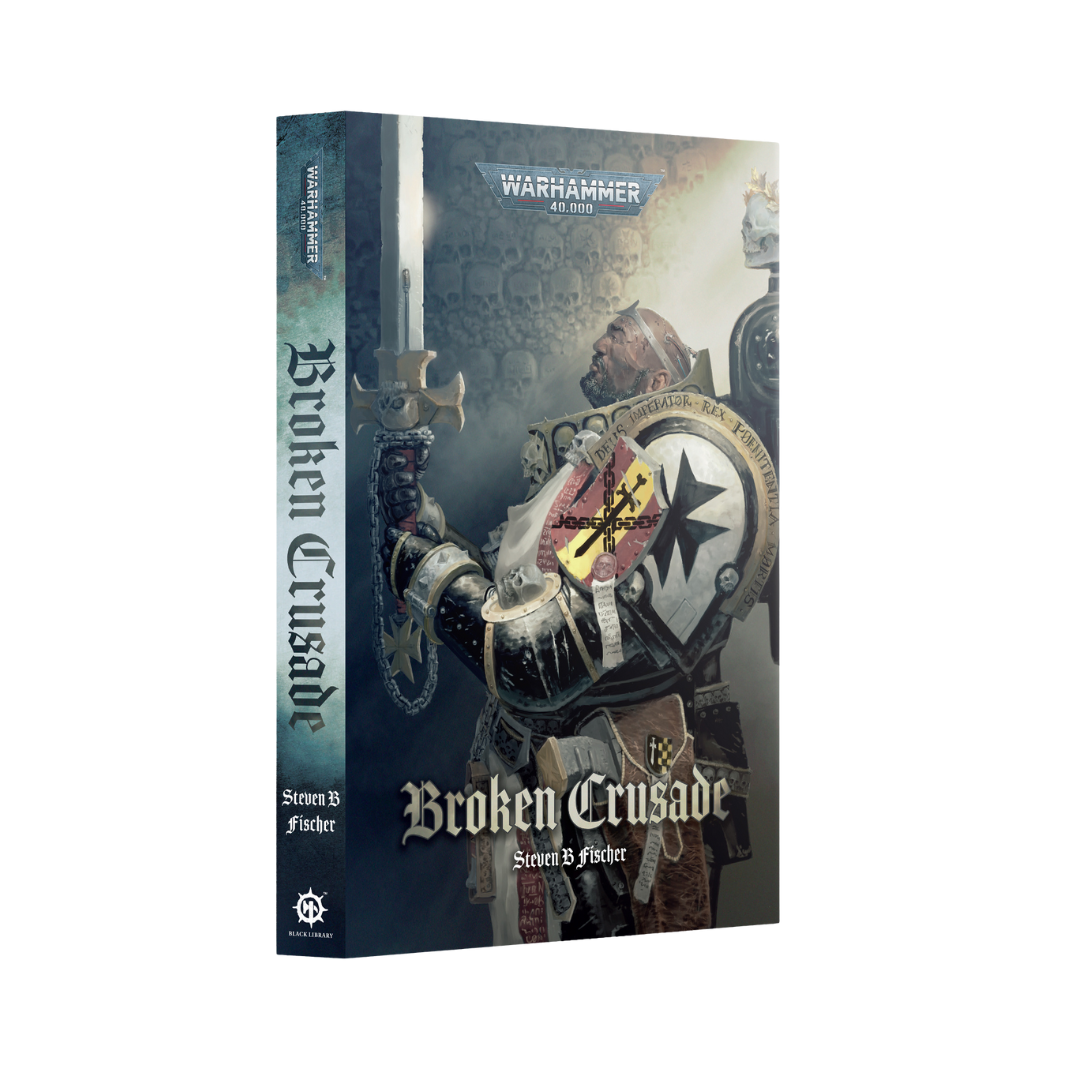 Broken Crusade Paperback cover with a Black Templar illustration on the cover, featuring Warhammer branding.