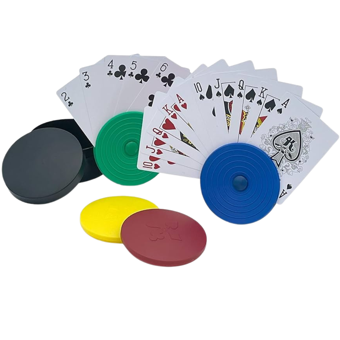 CHH 2728 Round Card Holder with carrying case for poker and card games