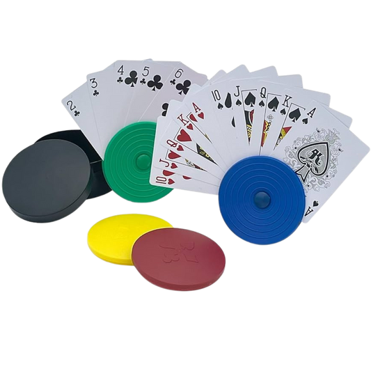CHH 2728 Round Card Holder with carrying case for poker and card games