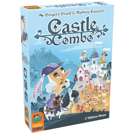 Castle Combo tableau building card game with character cards gold keys and 3x3 strategy gameplay