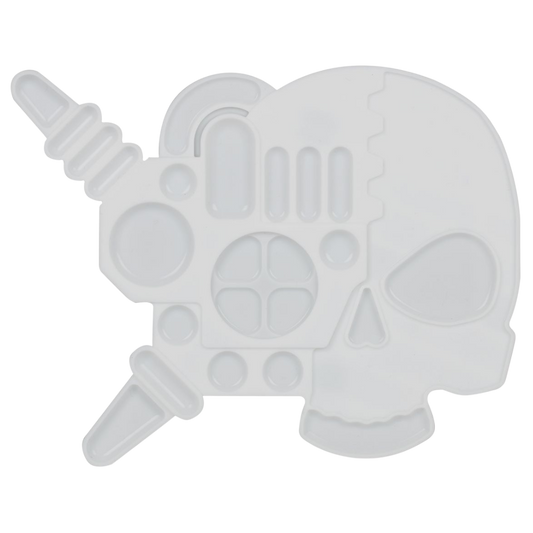 Citadel Servo-Skull Palette, Warhammer-themed wet palette with skull design for keeping paints fresh during miniature painting sessions and hobby work.