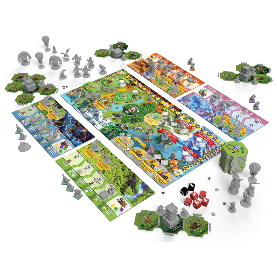 Clash of Clans: The Epic Raid - Collector's Edition playing mat featuring all accessories and extra playing areas