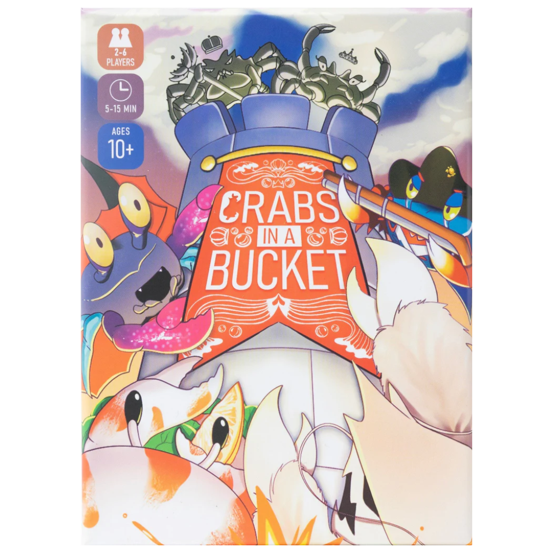 Crabs in a Bucket game box with colourful crab character cards