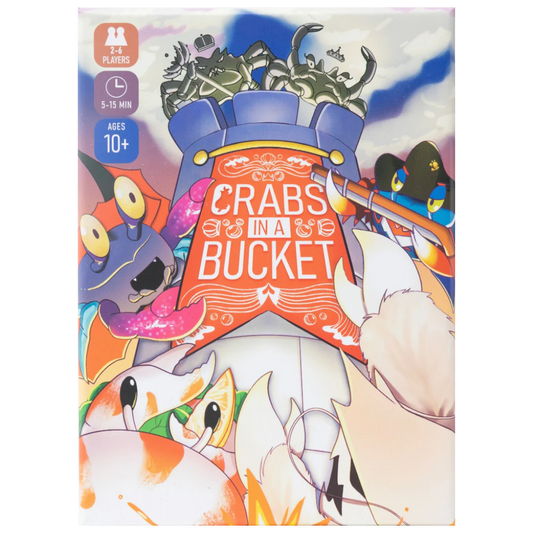 Crabs in a Bucket game box with colourful crab character cards