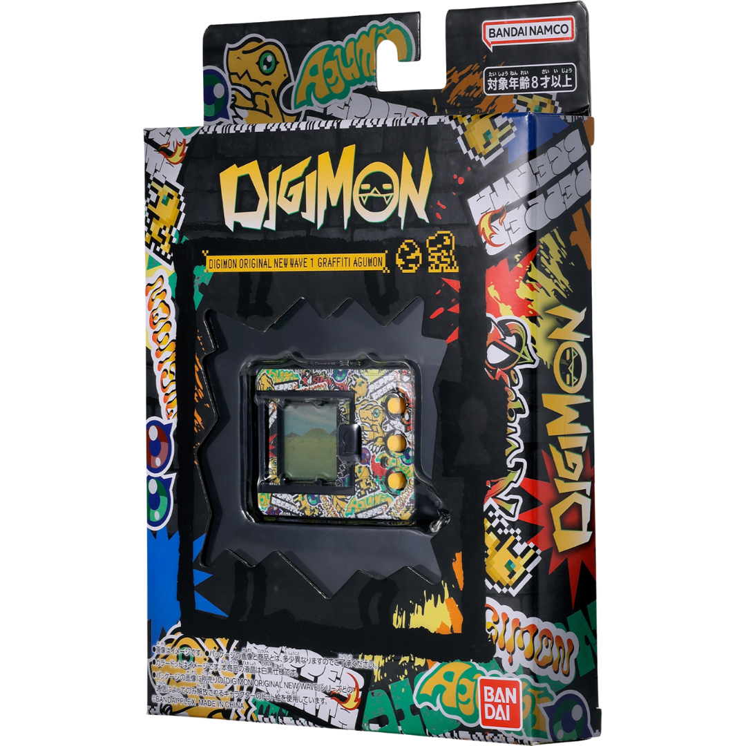 Digimon Original New Wave 1 Graffiti Agumon virtual pet device with over 100 trainable Digimon