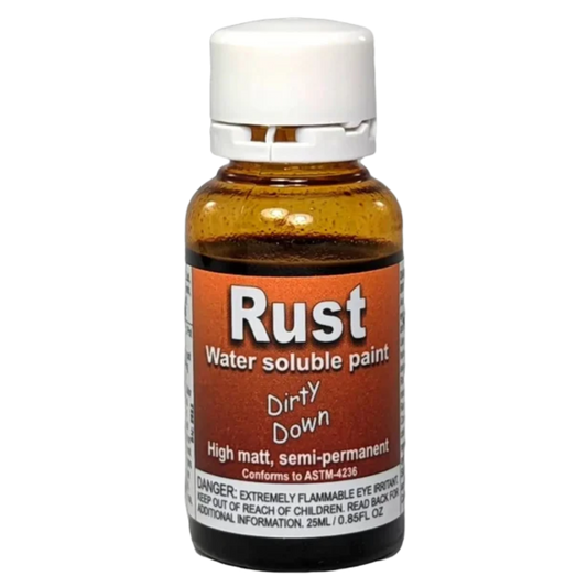 Dirty Down Rust 25ml bottle weathering paint for realistic rust effects on miniatures and terrain
