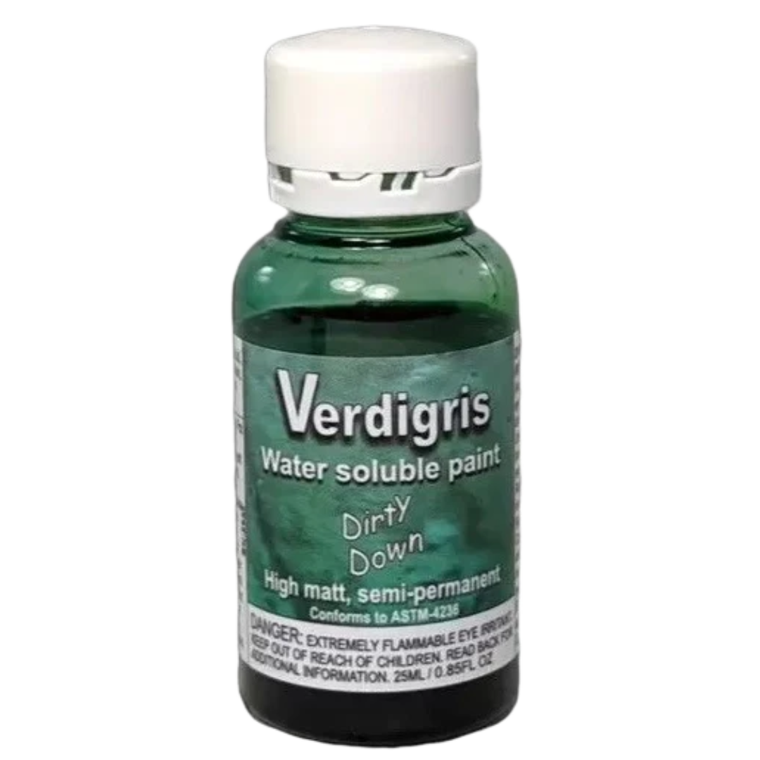 Dirty Down Verdigris 25ml bottle patina effect paint for aged copper and bronze on miniatures and terrain