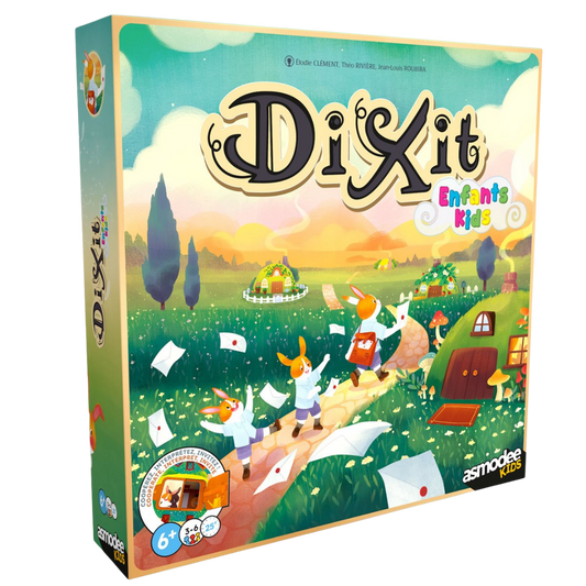 Dixit Kids cooperative children’s board game with illustrated picture cards and rabbit birthday theme