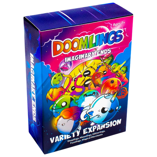 Doomlings Imaginary Ends Variety Expansion box with mystical Doomlings, new varieties, and mystery holo‑foil tease
