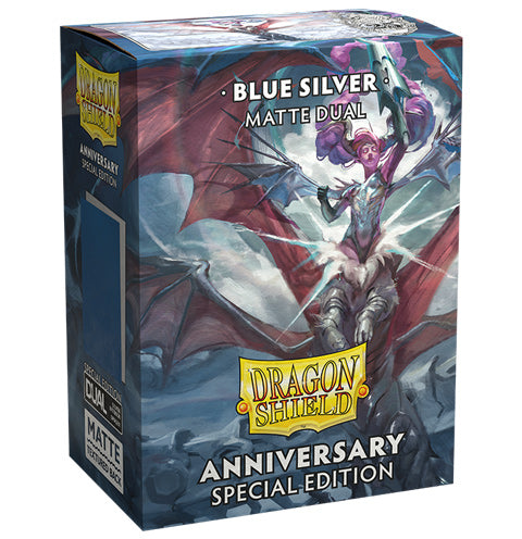 Dragon Shield - Sleeves - Matte Dual Blue/Silver (100)