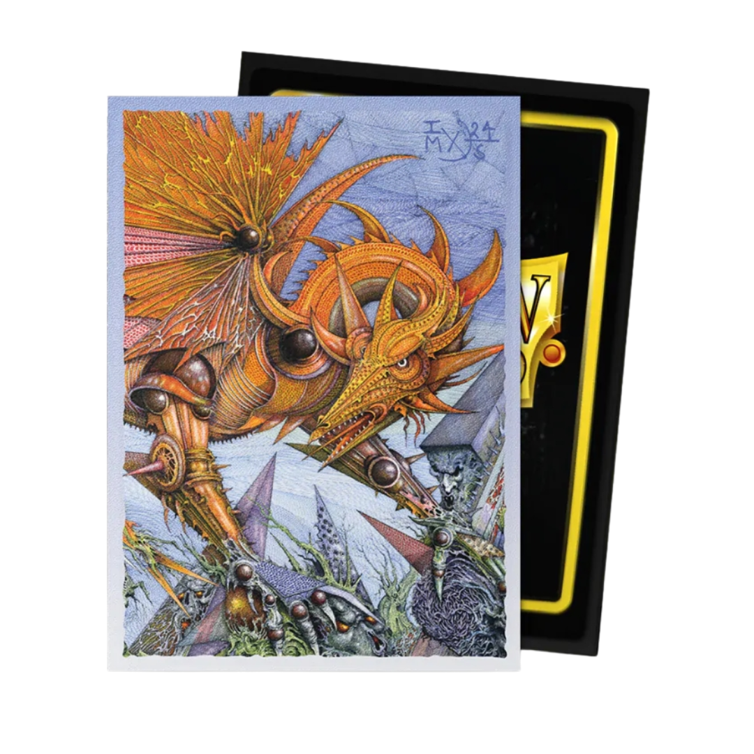 Dragon Shield Matte Dual Art “The Millerax” card sleeves pack of 100 with black interior and dual matte texture