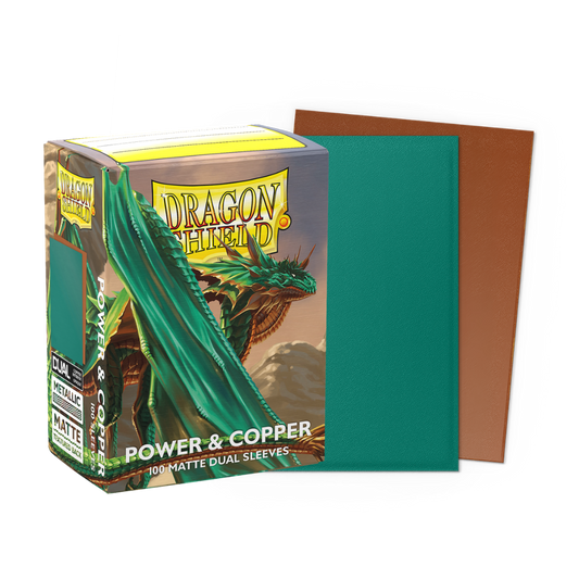 Dragon Shield Matte Dual Power and Copper card sleeves 100 count for trading cards