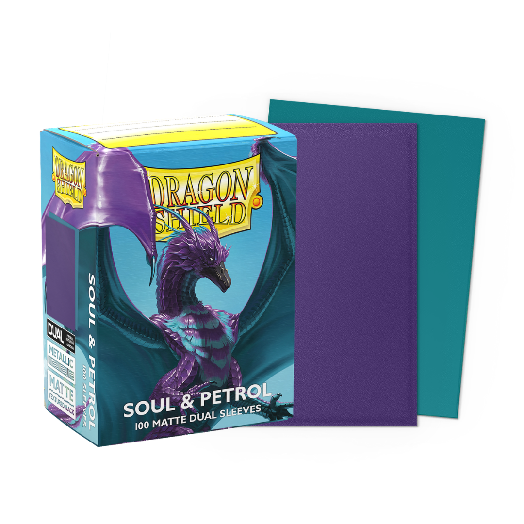 Dragon Shield Matte Dual Soul and Petrol card sleeves 100 count for trading cards