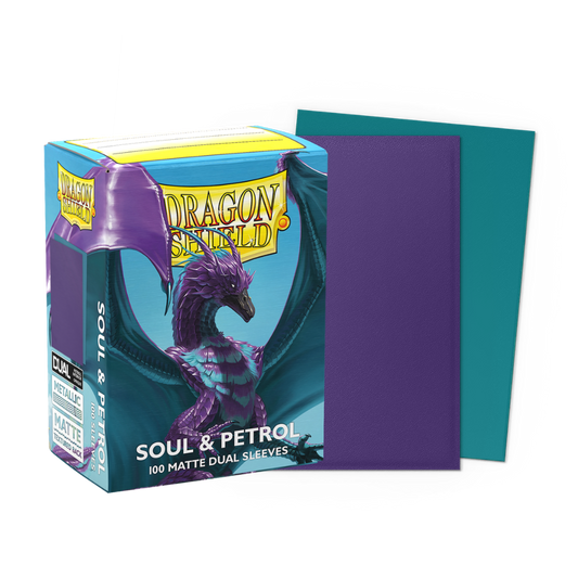 Dragon Shield Matte Dual Soul and Petrol card sleeves 100 count for trading cards