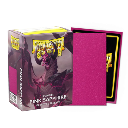 Dragon Shield Matte Pink Sapphire card sleeves 100 count for MTG and Pokemon decks