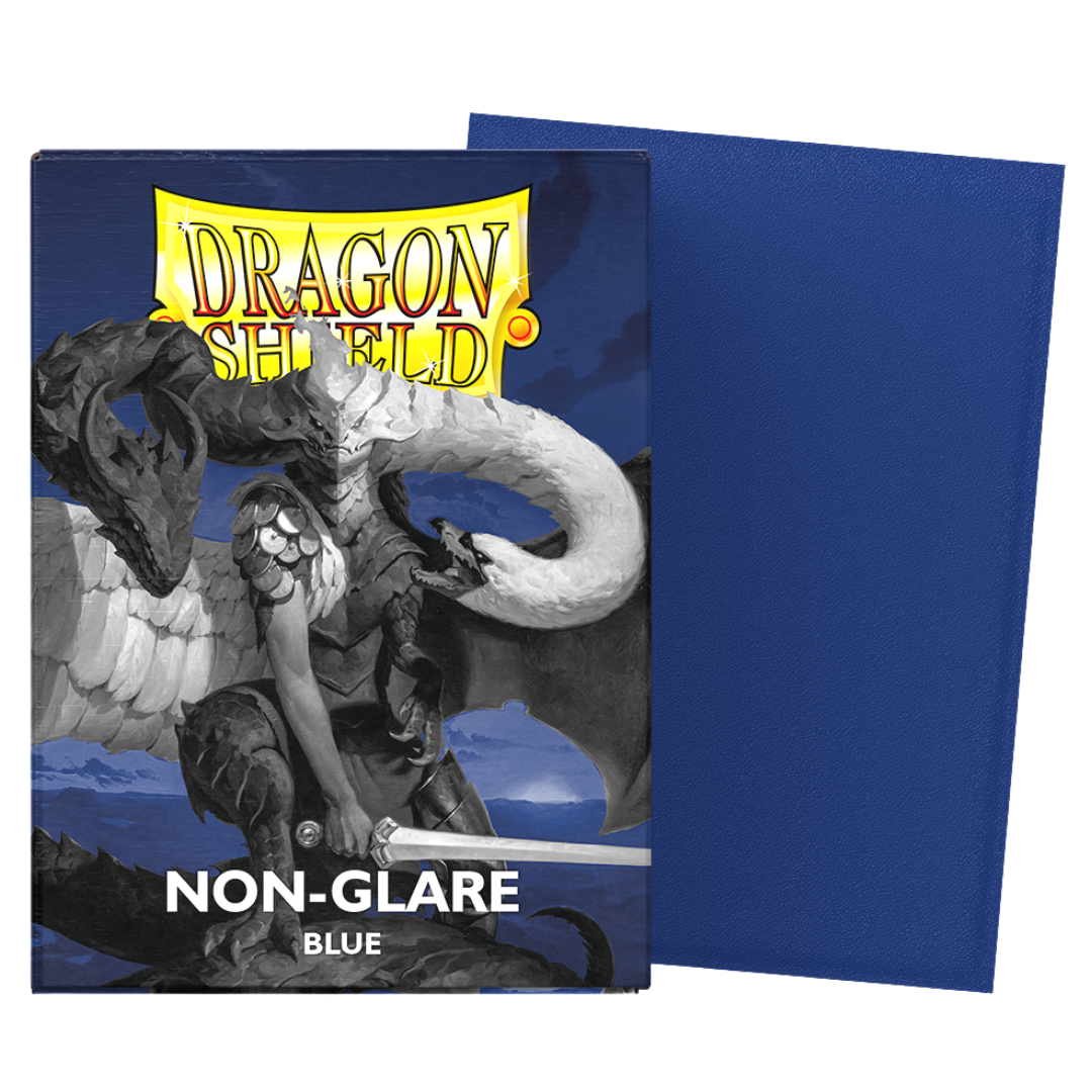Dragon Shield Non‑Glare Matte Blue standard size card sleeves box of 100