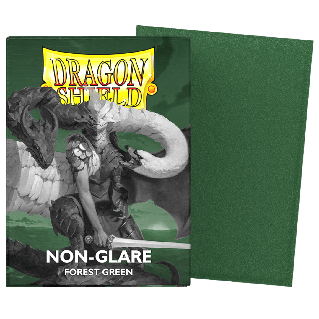 Dragon Shield Non-Glare Matte Forest Green Card Sleeves 100 Pack