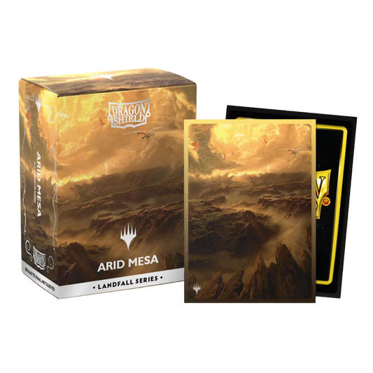 Dragon Shield Dual Matte Art Landfall Series Arid Mesa card sleeves pack of 100 for Magic the Gathering and Pokémon decks
