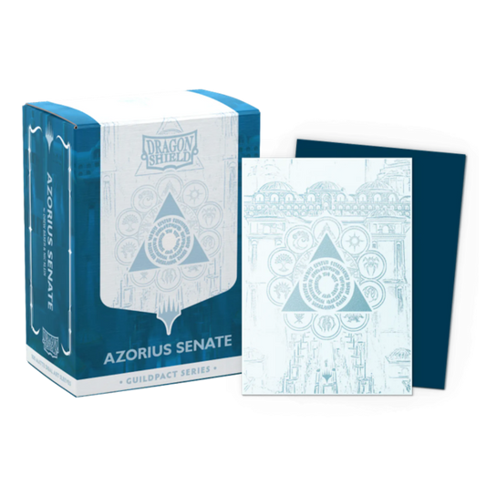 Dragon Shield Dual Matte Azorius Senate card sleeves with Guildpact artwork for Magic the Gathering decks
