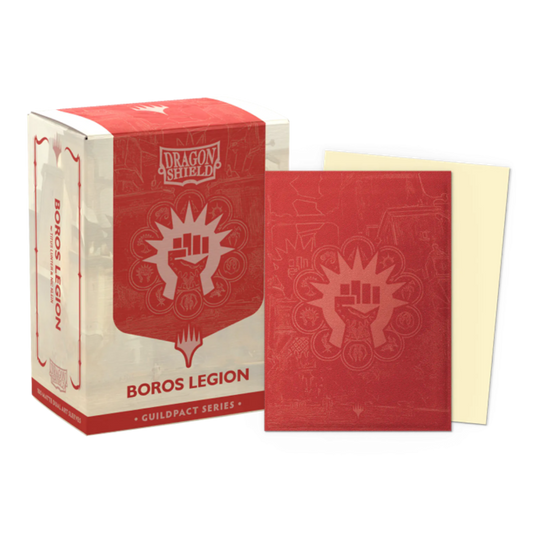Dragon Shield Dual Matte Boros Legion card sleeves with Guildpact artwork for Magic the Gathering decks